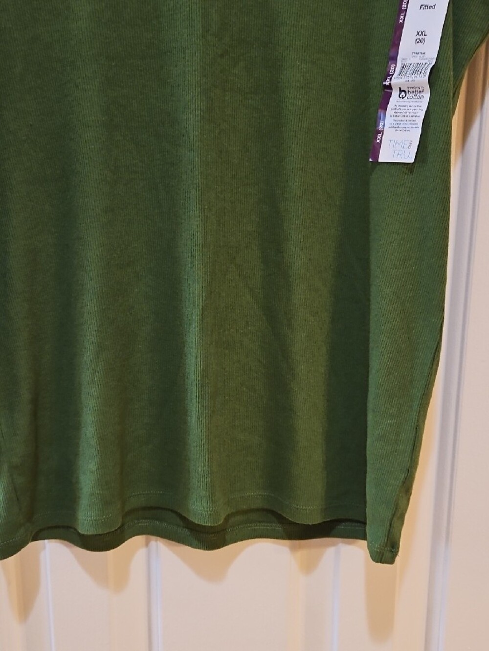 Time and Tru Olive Scoop Neck Tank - Picture 2 of 8